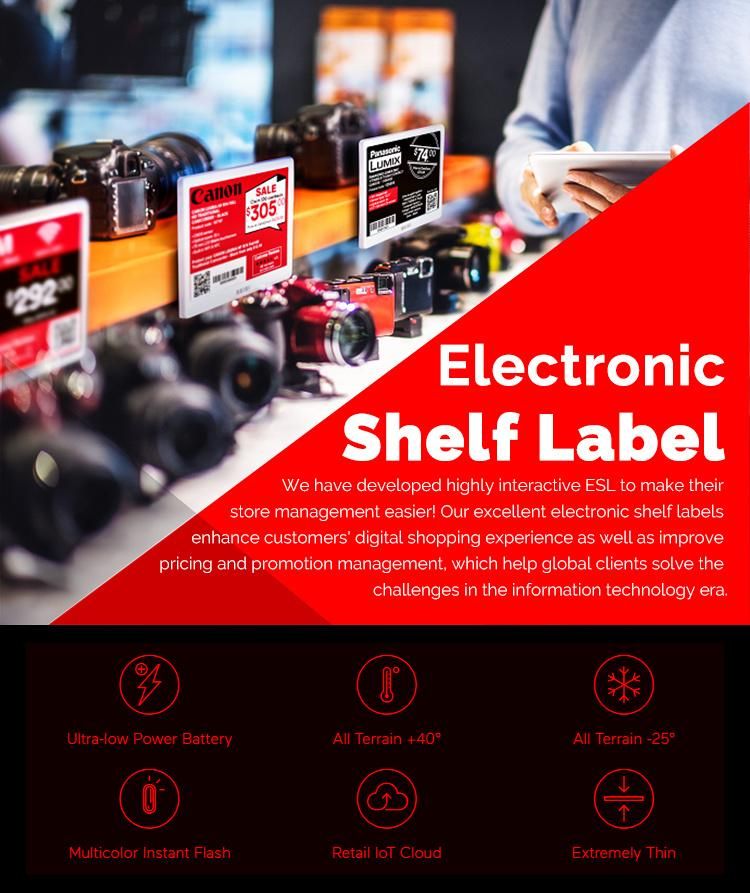 ESL E-Ink Electronic Shelf Label for Fruit and Vegetable Store