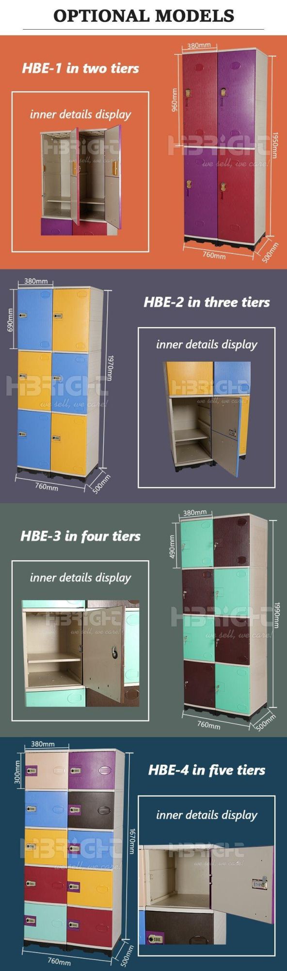 Supermarket Storage Locker ABS Plastic Loker