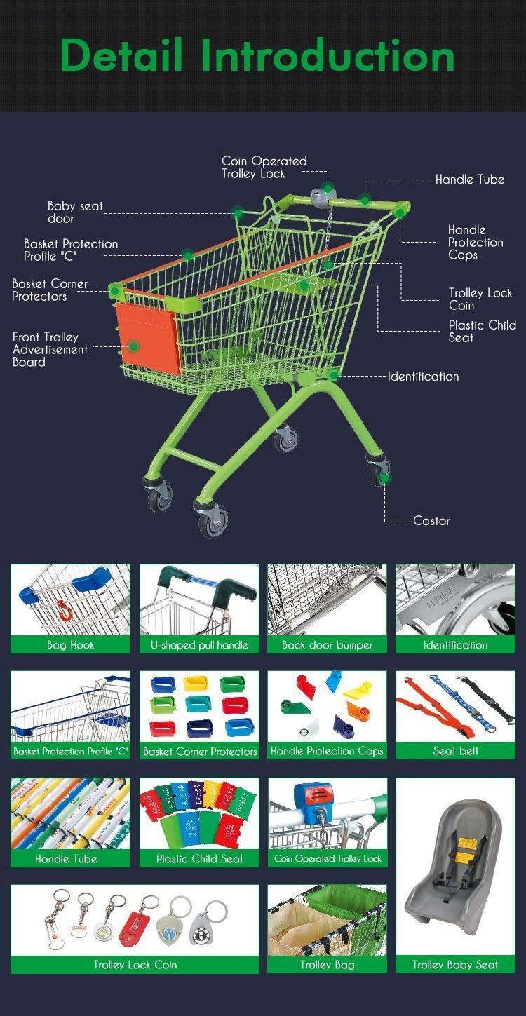 European French Spain Shopping Cart Trolley