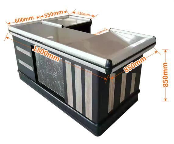 Supermarket Checkout Counter Convenience Store Aluminum Alloy Stainless Steel Countertop