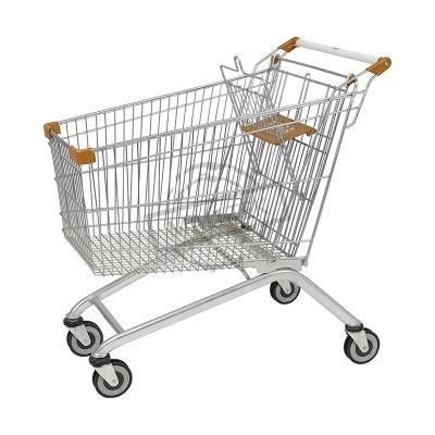 Supply 180L European Supermarket Shopping Wire Trolleys with Baby Seat