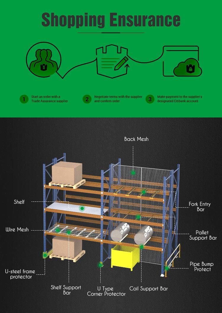 Warehouse Medium Duty System Stackable Steel Pallet Rack