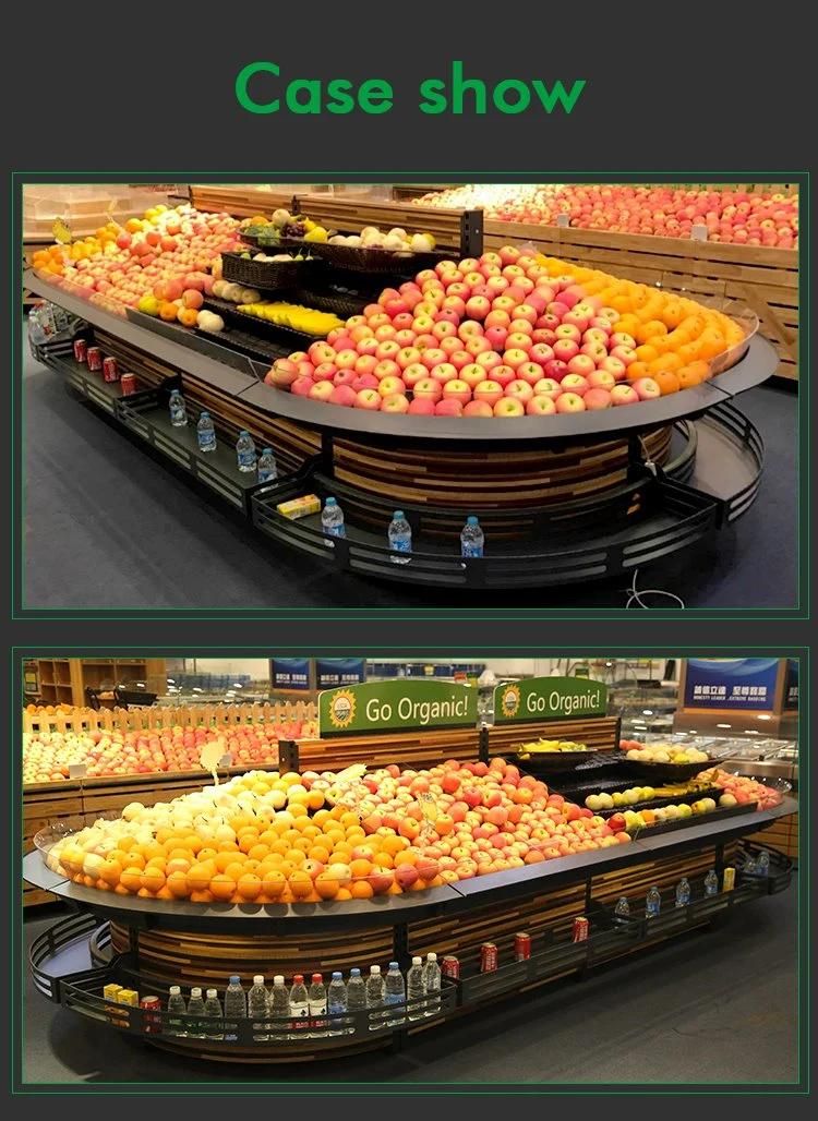 Supermarket Fruit and Vegetable Display Shelves Use for Fruit Vegetable Display Rack