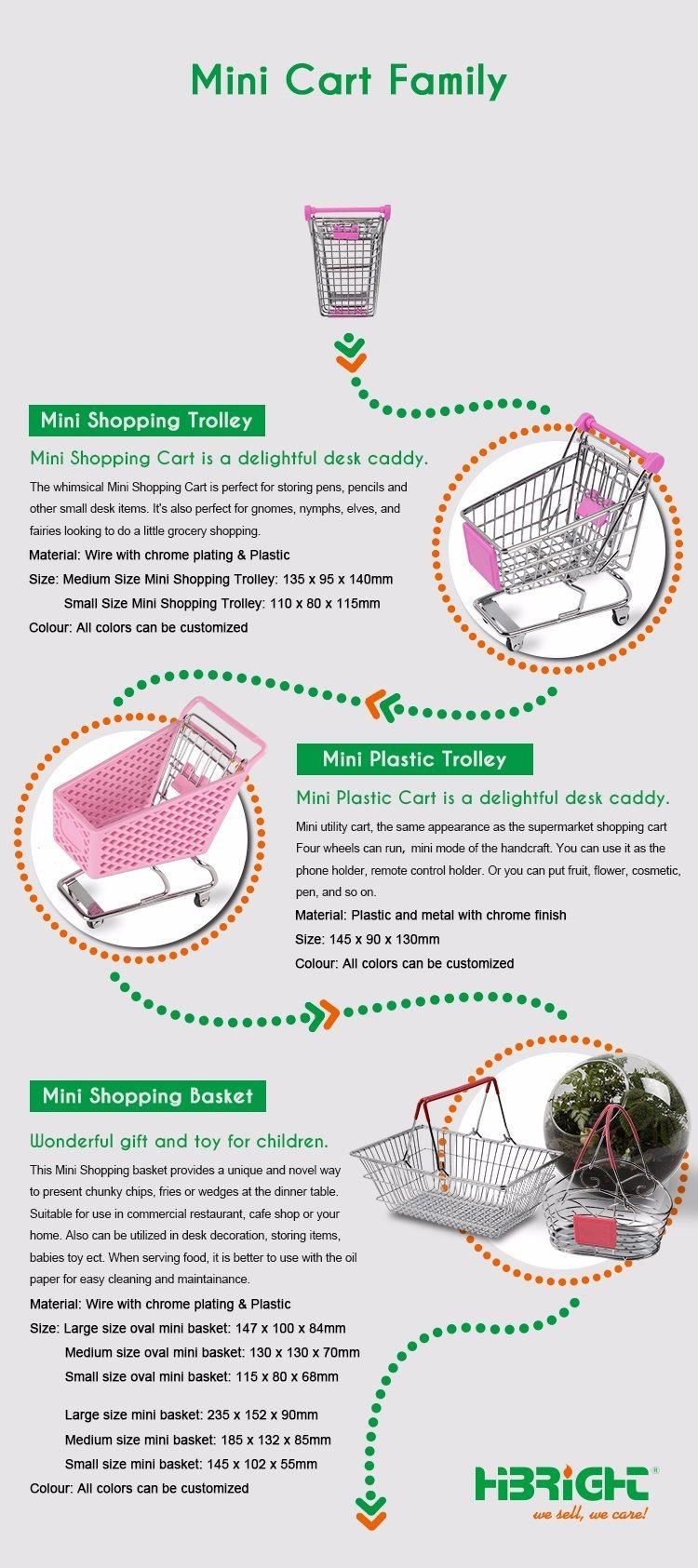 Children Metal Toy Gift Shopping Cart Mini Shopping Trolley