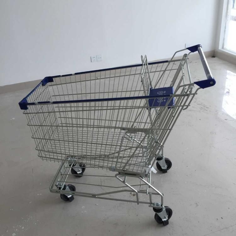 Asian Style Grocery Shopping Carts Supermarket Shopping Trolley 210L