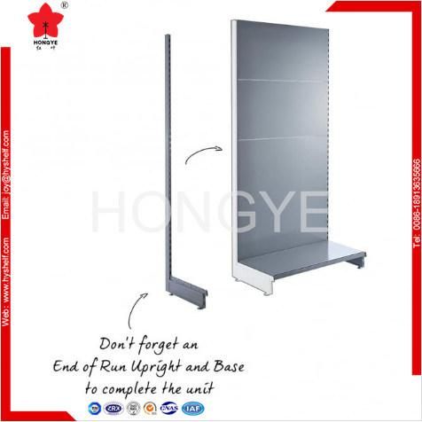 Tegometall Style Supermarket Gondola Display Shelf with Back Panel