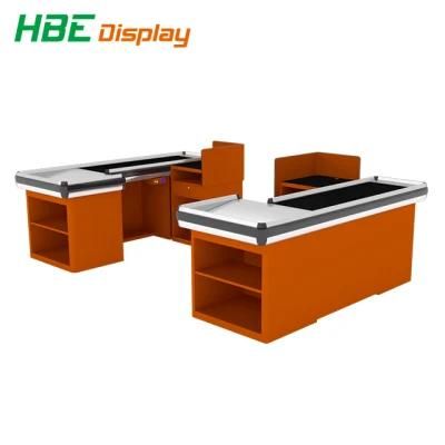 Supermarket Grocery Automatic Cashier Table Checkout Counter with Belt