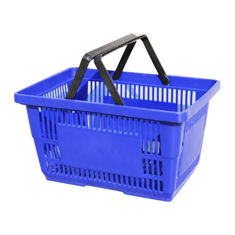 Wholesale Foldable Shopping Basket Trolley Plastic Shopping Supermarket Basket