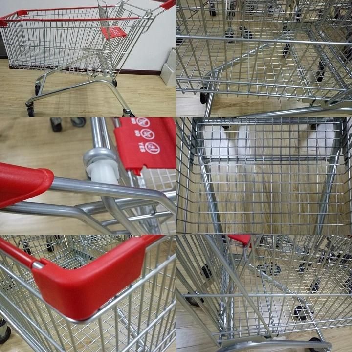 150L Chrome Metal Shopping Cart/Shopping Trolley