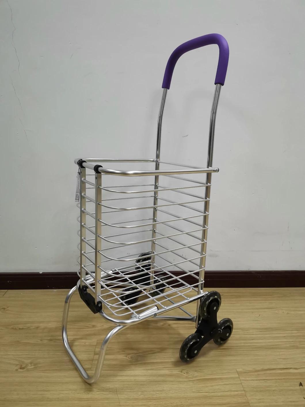 Factory Wholesale Aluminum Ultra Light Personal Folding Shopping Trolley for Stairs