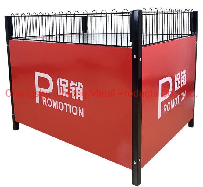 Supermarket Display Shelf Promotion Desk Wooden Exhibition Stand