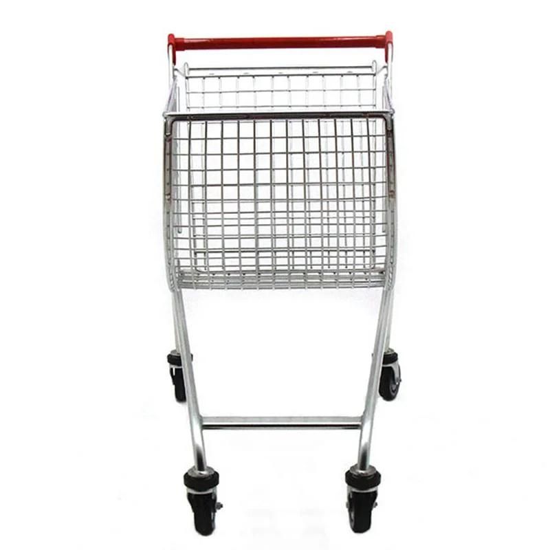 New Design Plastic and Metal Hand Push Grocery Shopping Trolley Cart