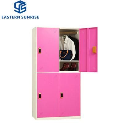 Office Furniture Steel 4 Door Storage Clothes Wardrobe Locker Cabinet