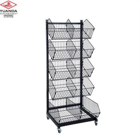 Supermarket Retail Display Shelf Wire Cage Moveable Shelf