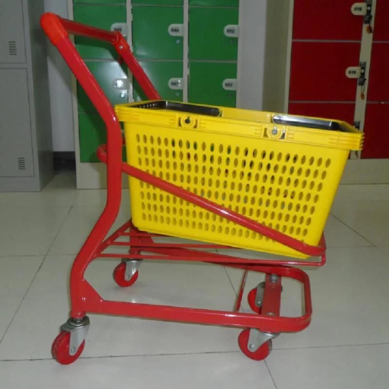 Powder Plated Kids Baby Shopping Cart Supermarket Children Toy Trolley