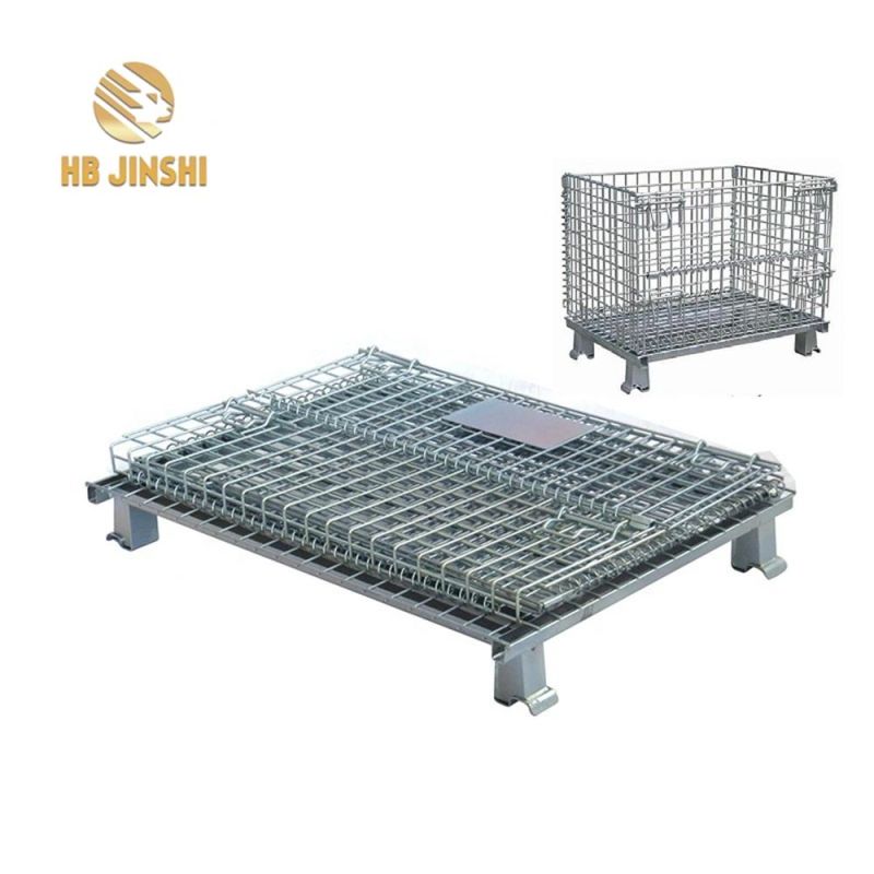 6mm Thickness Industrial Pallet Racks Steel Wire Mesh Containers Stackable