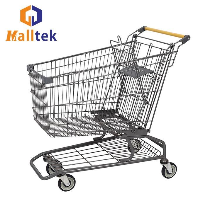 New Design Zinc Plated 210L Supermarket Trolley