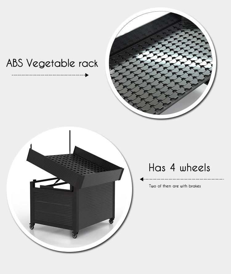 Supermarket Adjustable Fruit and Vegetable Rack Produce Display Stand