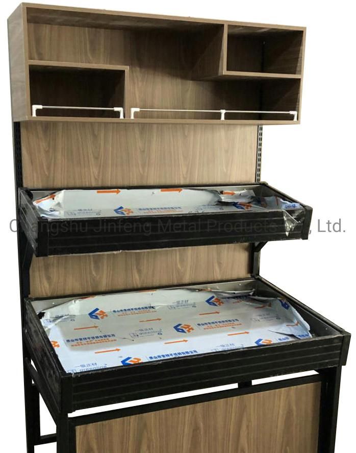 Supermarket Equipment Shelve Modern Wooden Fruit Display Rack