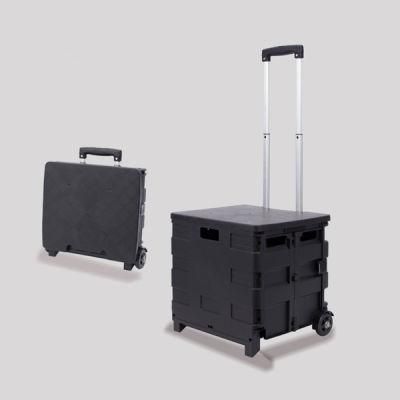 China Factory Foldable Storage Box Portable Shopping Cart Trolley