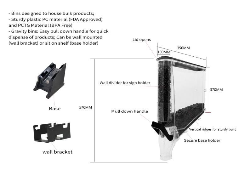 Dry Food Dispenser Bulk Food Dispenser for Store