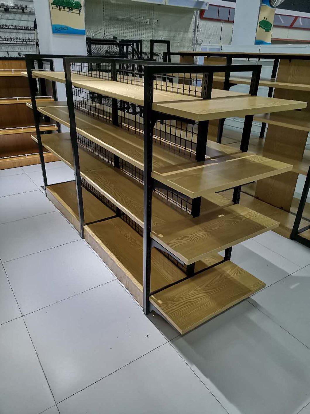 Steel and Wooden Gondola Shelves with Good Price