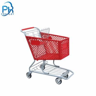 Grocery Store Supermarket Push Cart Plastic Shopping Trolley