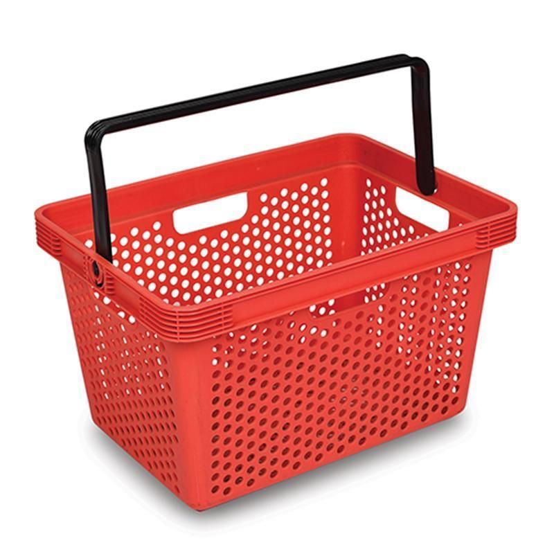 Factory Provide Colorful Plastic Supermarket Shopping Basket for Sale