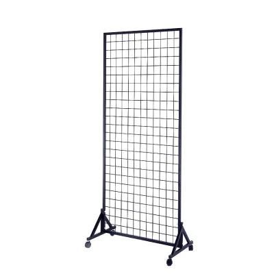 Hot Selling Shelving Wheel Grid Black Supermarket Rack