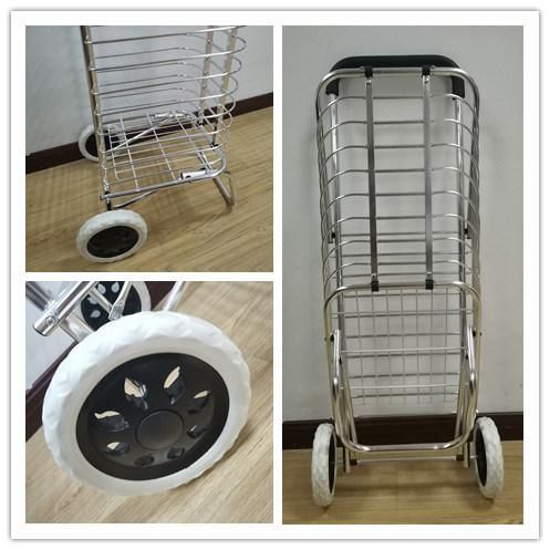 Factory Metal Portable Rolling Shopping Cart Supermarket Trolleys