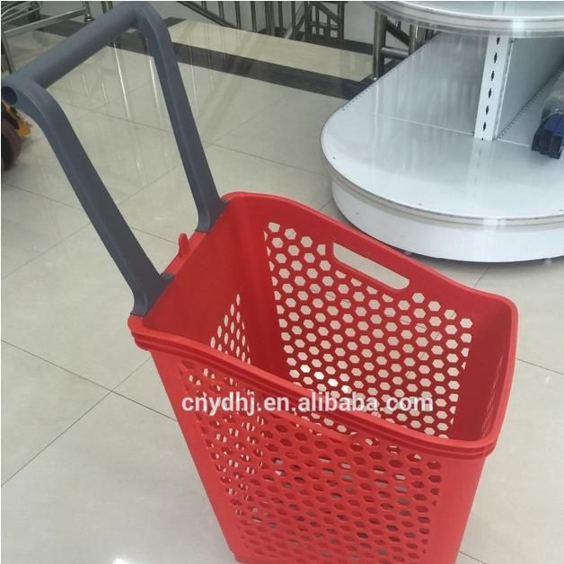 68 Liters Store Plastic Shopping Rolling Cart (ZC-18)