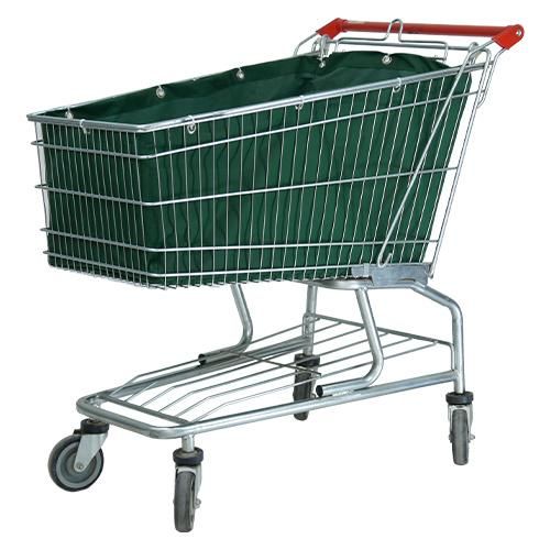 240L Steel Supermarket Shopping Trolley