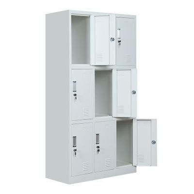 Factory Direct Sale Metal Sports Storage Locker 9 Doors