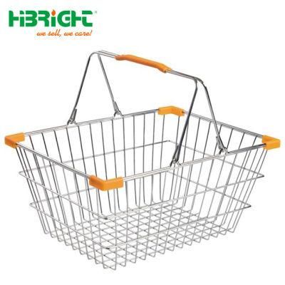 Double Handles Metal Wire with Chrome Plating Shopping Basket