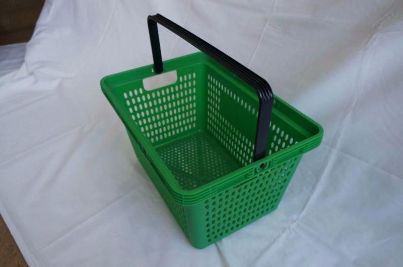 Low Cost Single Handle Small Hole Supermarket Shopping Hand Basket