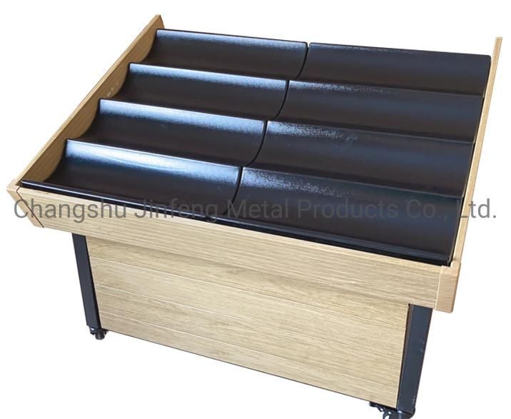 Supermarket Retail Store Metal Shelves Black Stand for Fruit and Vegetable Display Rack