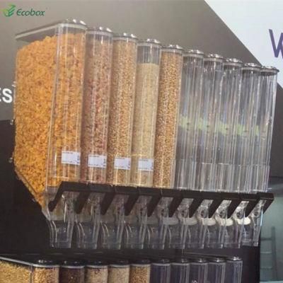 Transparent Bulk Food Gravity Dispenser Gravity Bin Cereal Grains Dispenser