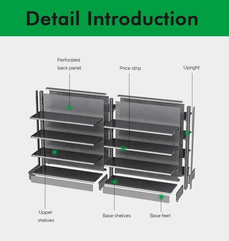 Retail Store Stand Supermarket Shelf Gondola Shelving