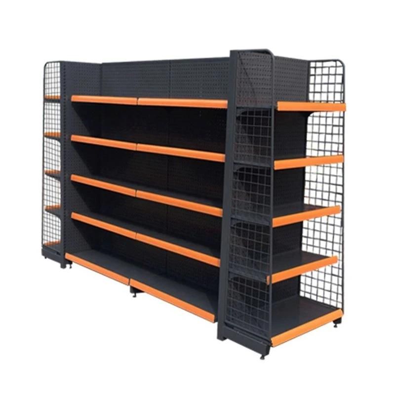 Price Discount Factory Direct Metal Material Double-Sided Supermarket Shelf