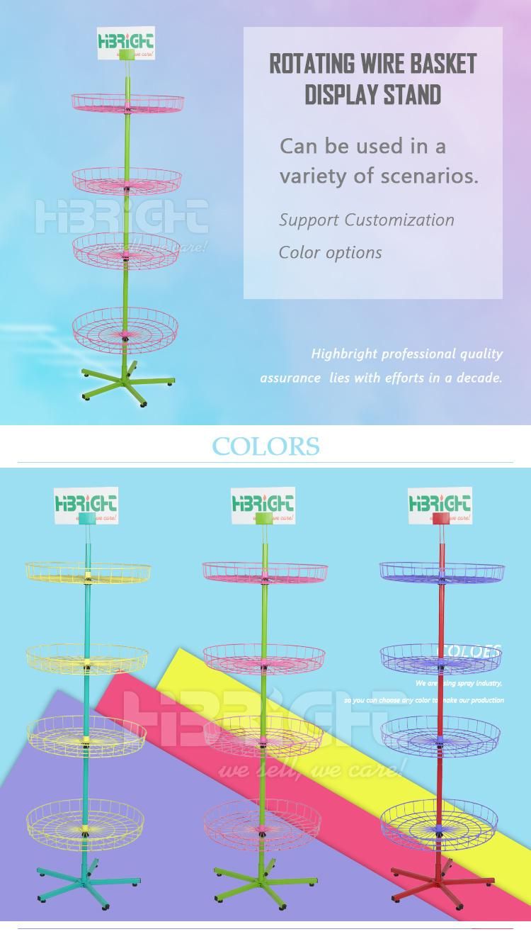 Wire Toy Display Rotating Rack Movable Display