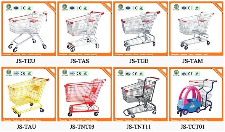 4 Wheel Supermarket Trolley Cart for Carrefour (JS-TAM08)