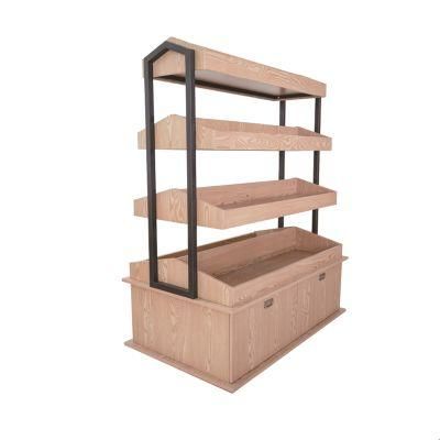 Supermarket and Shop Wood Snacks Food Display Shelf