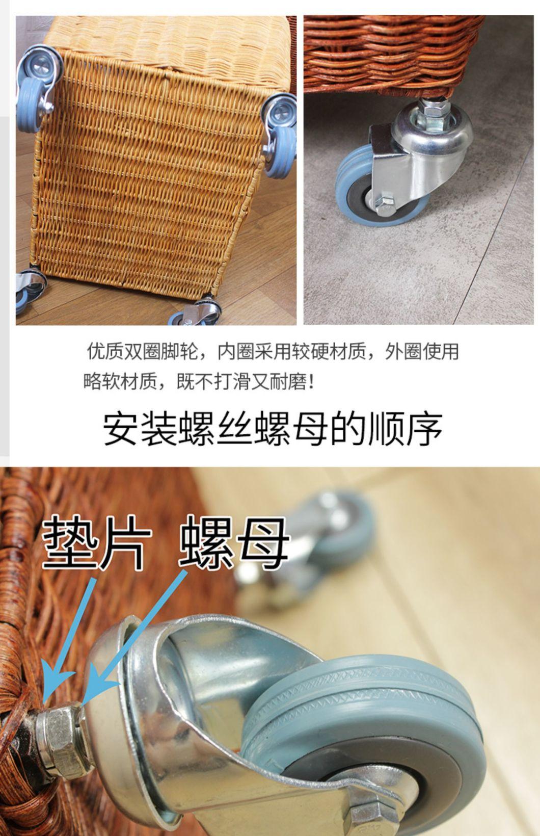 Rattan Portable Shopping Artifact Shopping Cart Large Capacity Small Cart