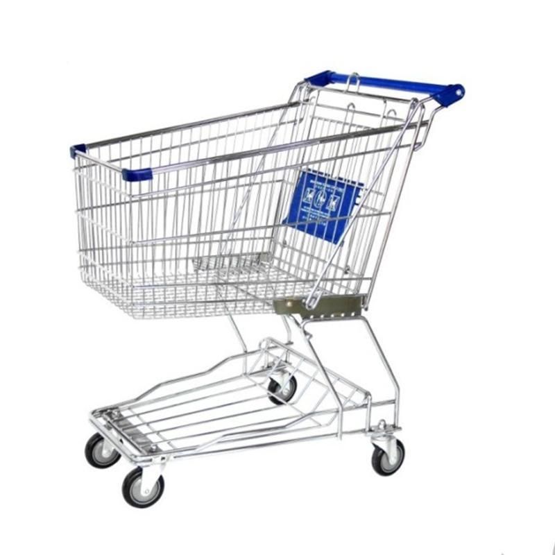 Customized Supermarket Foldable Aluminium Metal Shopping Cart Shopping Trolleys