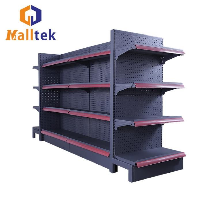 4-5 Layers Perforated Grocery Metal Shelving with Hooks and Accessories