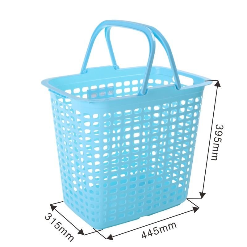 PP Plastic Laundry Storage Baskets with Handles Logo Printing