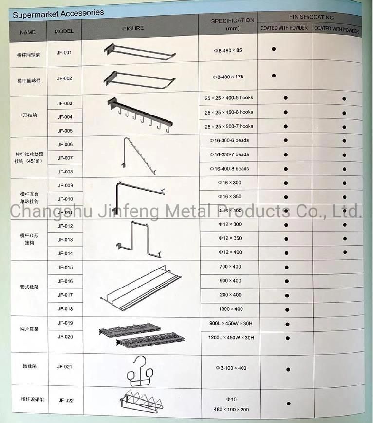 Supermarket Accessories Tube Hook Double Wire Display Hook Jf-Osa-017