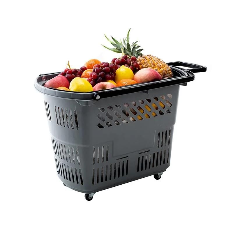 Supermarket Goods Stackable Shopping Plastic Basket