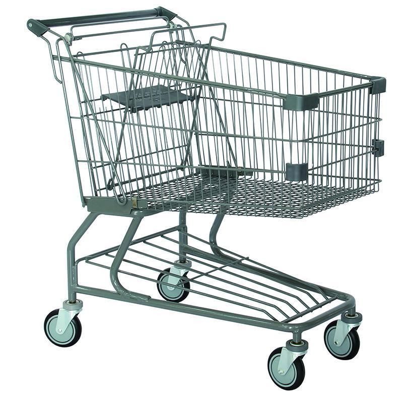 Metal Shopping Trolley High Quality Asian Style Cart for Supermarket