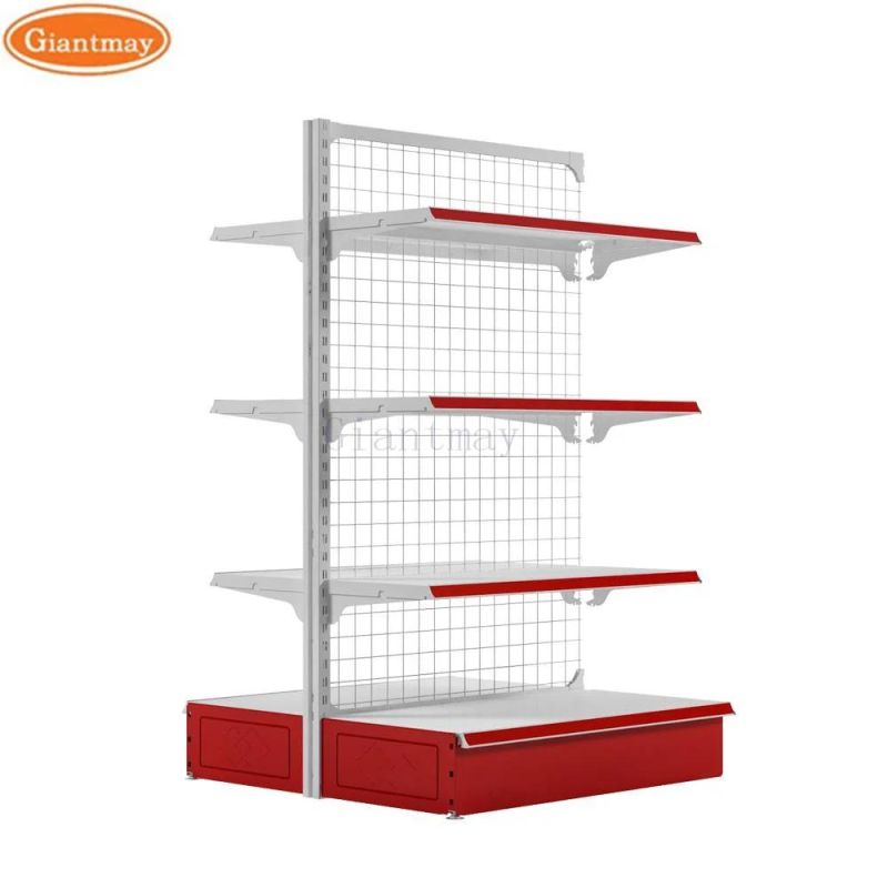 Giantmay Wholesale Gondola Shelves Hardware Store Black Steel Shelves Retail